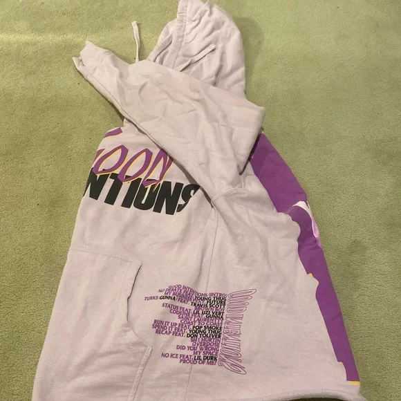 Purple NAV x Vlone Good Intentions Doves hoodie size medium